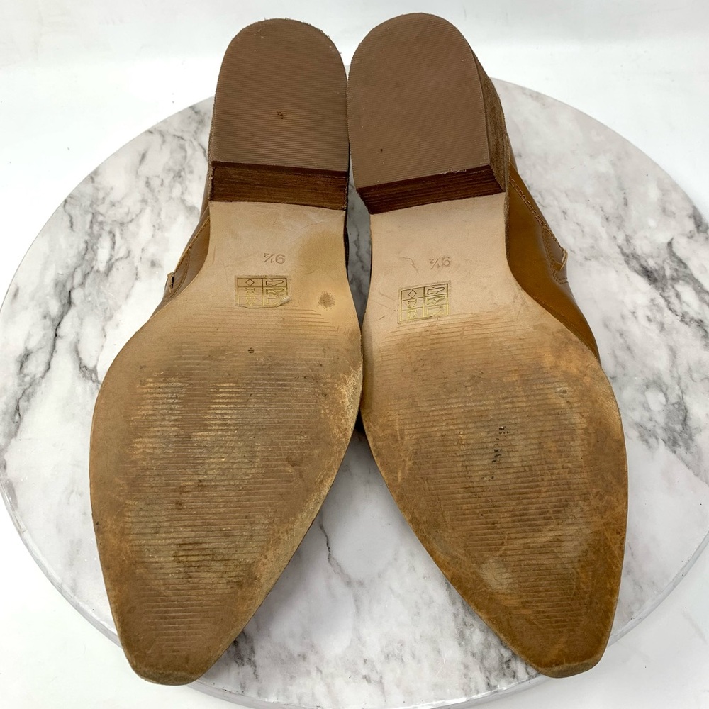 Madewell The Brady Brown Leather Pointed Toe Lowcut Booties 9.5 Classic Boho - Picture 8 of 16